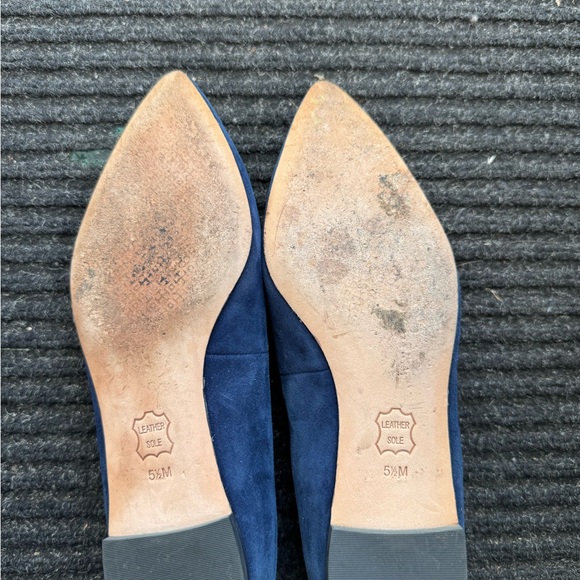 Tory Burch Blue Suede Ballet Flats - Picture 3 of 3
